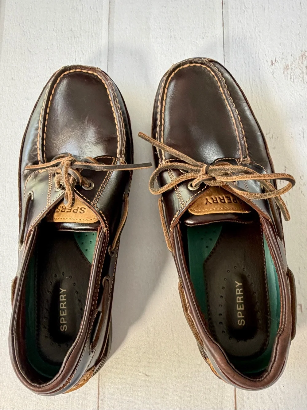 Sperry Top-Sider Men’s Brown Leather Authentic Original Boat Shoes Size 11